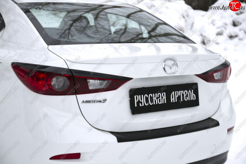 889 р. Реснички на фонари RA  Mazda 3/Axela  BM (2013-2016) дорестайлинг седан (Неокрашенные)  с доставкой в г. Кемерово