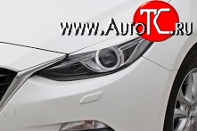 1 149 р. Реснички на фары Sport  Mazda 3/Axela  BM (2013-2016) дорестайлинг седан (Неокрашенные)  с доставкой в г. Кемерово