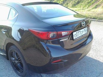 1 069 р. Реснички на фары KURAJ  Mazda 3/Axela  BM (2013-2016) дорестайлинг седан (Неокрашенные)  с доставкой в г. Кемерово. Увеличить фотографию 5