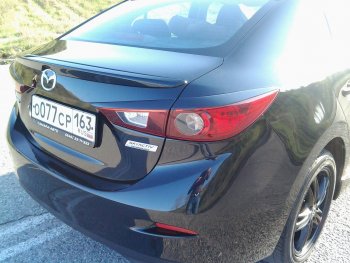 1 069 р. Реснички на фары KURAJ  Mazda 3/Axela  BM (2013-2016) дорестайлинг седан (Неокрашенные)  с доставкой в г. Кемерово. Увеличить фотографию 3