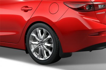 4 799 р. Брызговики Frosch (optimum, в пакете) Mazda 3/Axela BM дорестайлинг седан (2013-2016) (Задние)  с доставкой в г. Кемерово. Увеличить фотографию 2