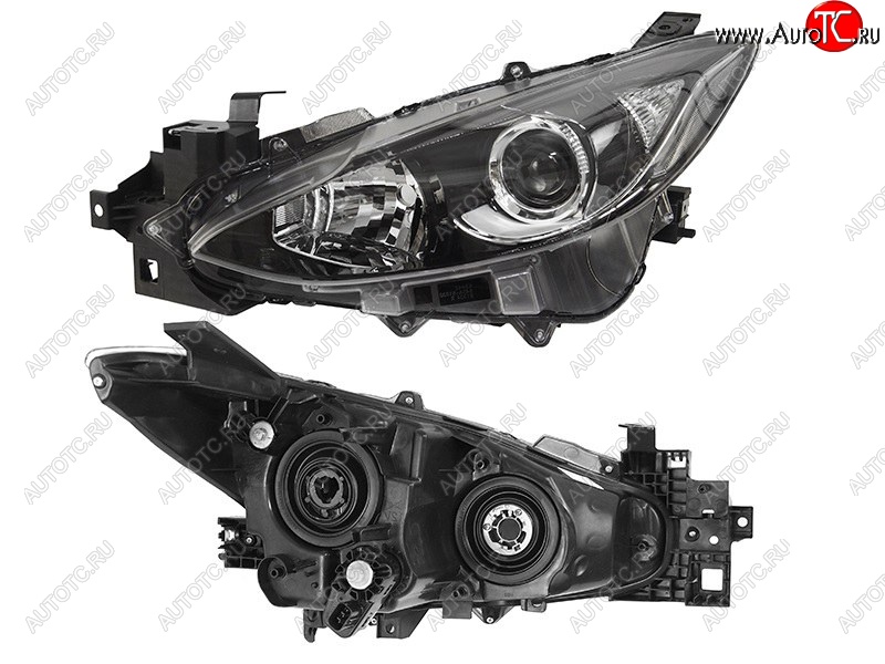 6 999 р. Левая передняя фара SAT (Евросвет) Mazda 3/Axela BM дорестайлинг седан (2013-2016)  с доставкой в г. Кемерово