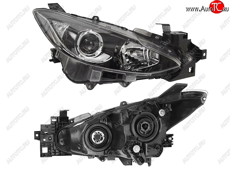 6 999 р. Правая передняя фара SAT (Евросвет) Mazda 3/Axela BM дорестайлинг седан (2013-2016)  с доставкой в г. Кемерово