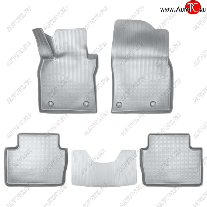 2 979 р. Коврики салонные Noplast (3D)  Mazda 3/Axela  BP (2019-2025) седан, хэтчбэк (Серые)  с доставкой в г. Кемерово