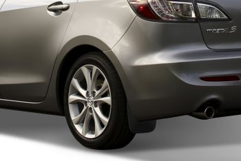 4 799 р. Брызговики Frosch (optimum, в коробке) Mazda 3/Axela BL дорестайлинг седан (2009-2011) (Задние)  с доставкой в г. Кемерово. Увеличить фотографию 2