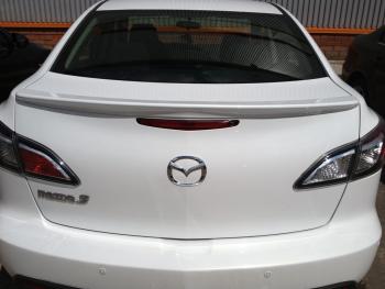 3 899 р. Лип спойлер MV-Tuning  Mazda 3/Axela  BL (2009-2013) дорестайлинг седан, рестайлинг седан (Неокрашенный)  с доставкой в г. Кемерово. Увеличить фотографию 3