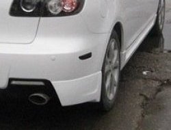 3 199 р. Клыки на задний бампер Style Mazda 3/Axela BK дорестайлинг, хэтчбэк (2003-2006) (Неокрашенная)  с доставкой в г. Кемерово. Увеличить фотографию 3