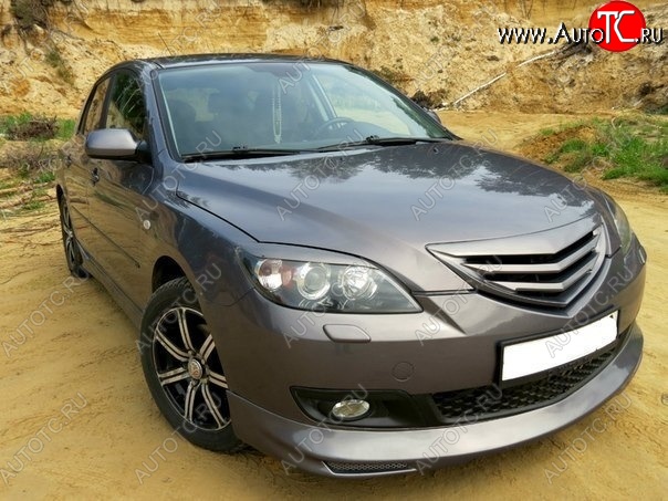 3 189 р. Решётка радиатора Корнер  Mazda 3/Axela  BK (2006-2009) рестайлинг, хэтчбэк (Неокрашенная)  с доставкой в г. Кемерово