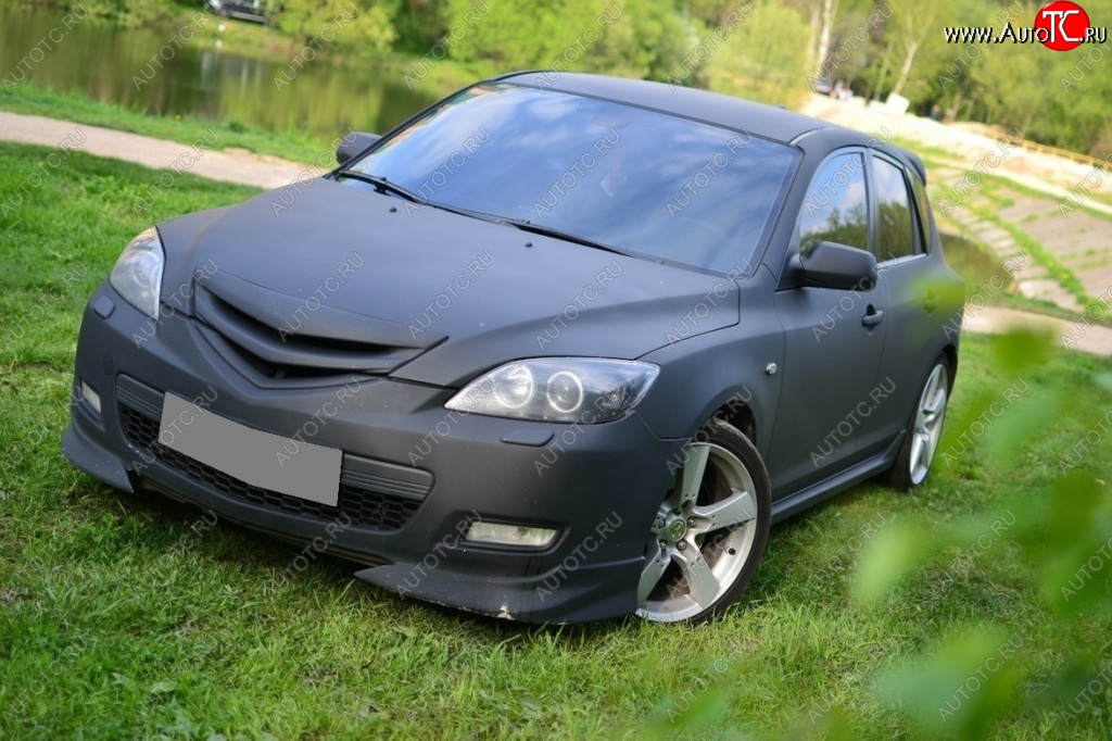 3 189 р. Решётка радиатора (спорт) Style (сетка)  Mazda 3/Axela  BK (2003-2006) дорестайлинг, хэтчбэк (Неокрашенная)  с доставкой в г. Кемерово