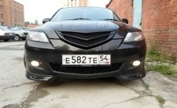 3 189 р. Решётка радиатора Style v3 (планка в середине)  Mazda 3/Axela  BK (2006-2009) рестайлинг, хэтчбэк (Неокрашенная)  с доставкой в г. Кемерово. Увеличить фотографию 2