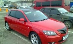 3 189 р. Решётка радиатора Style v1 (две полоски)  Mazda 3/Axela  BK (2006-2009) рестайлинг, хэтчбэк (Неокрашенная)  с доставкой в г. Кемерово. Увеличить фотографию 4