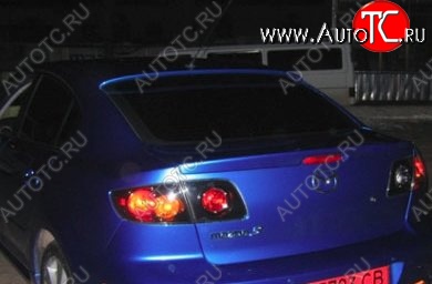 4 899 р. Козырёк на заднее стекло CT Mazda 3/Axela BK дорестайлинг седан (2003-2006) (Неокрашенный)  с доставкой в г. Кемерово