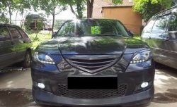 4 999 р. Накладка на передний бампер Style  Mazda 3/Axela  BK (2003-2006) дорестайлинг седан (Неокрашенная)  с доставкой в г. Кемерово. Увеличить фотографию 2