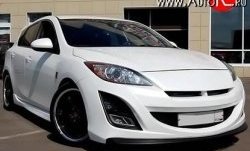 11 399 р. Передний бампер AutoEXE Mazda 3/Axela BL дорестайлинг, хэтчбэк 5 дв. (2009-2011) (Без сетки, Неокрашенный)  с доставкой в г. Кемерово. Увеличить фотографию 2