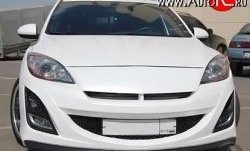 11 399 р. Передний бампер AutoEXE Mazda 3/Axela BL дорестайлинг, хэтчбэк 5 дв. (2009-2011) (Без сетки, Неокрашенный)  с доставкой в г. Кемерово. Увеличить фотографию 3