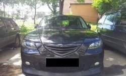 3 189 р. Решётка радиатора Style (двойная полоска)  Mazda 3/Axela  BK (2006-2009) рестайлинг седан (Неокрашенная)  с доставкой в г. Кемерово. Увеличить фотографию 3