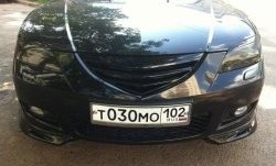 3 189 р. Решётка радиатора Style (двойная полоска)  Mazda 3/Axela  BK (2006-2009) рестайлинг седан (Неокрашенная)  с доставкой в г. Кемерово. Увеличить фотографию 5