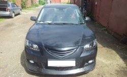 3 189 р. Решётка радиатора Style (двойная полоска)  Mazda 3/Axela  BK (2006-2009) рестайлинг седан (Неокрашенная)  с доставкой в г. Кемерово. Увеличить фотографию 6