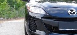 989 р. Реснички на фары RA Mazda 3/Axela BL дорестайлинг, хэтчбэк 5 дв. (2009-2011) (Неокрашенные)  с доставкой в г. Кемерово. Увеличить фотографию 3