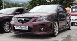 689 р. Реснички на фары Style (длинные)  Mazda 3/Axela  BK (2003-2009) дорестайлинг седан, рестайлинг седан (Неокрашенные)  с доставкой в г. Кемерово. Увеличить фотографию 3
