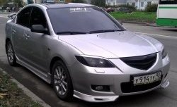 689 р. Реснички на фары Style (короткие)  Mazda 3/Axela  BK (2003-2009) дорестайлинг седан, рестайлинг седан (Неокрашенные)  с доставкой в г. Кемерово. Увеличить фотографию 3