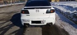 2 469 р. Лип спойлер Сток 2л  Mazda 3/Axela  BK (2003-2009) дорестайлинг седан, рестайлинг седан (Неокрашенный)  с доставкой в г. Кемерово. Увеличить фотографию 2