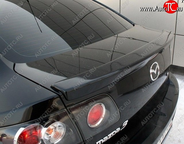 2 469 р. Лип спойлер Сток 2л  Mazda 3/Axela  BK (2003-2009) дорестайлинг седан, рестайлинг седан (Неокрашенный)  с доставкой в г. Кемерово
