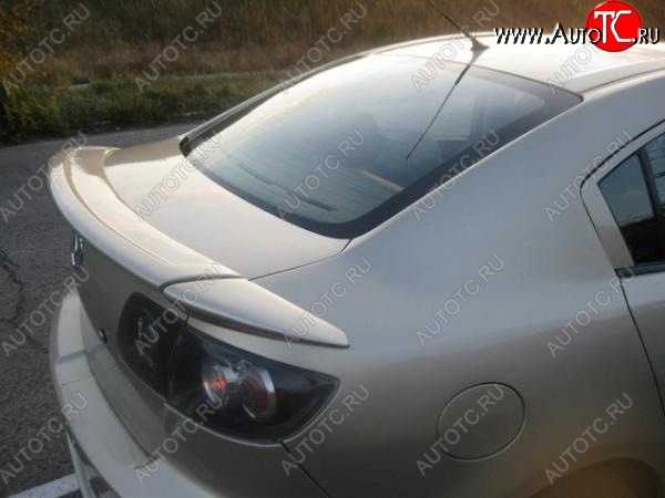 4 799 р. Спойлер Style v3 (три части)  Mazda 3/Axela  BK (2003-2009) дорестайлинг седан, рестайлинг седан (Неокрашенный)  с доставкой в г. Кемерово