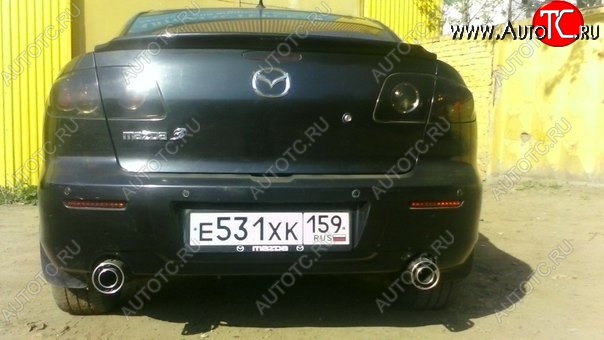 3 479 р. Лип спойлер Узкий  Mazda 3/Axela  BK (2003-2006) дорестайлинг седан (Неокрашенный)  с доставкой в г. Кемерово