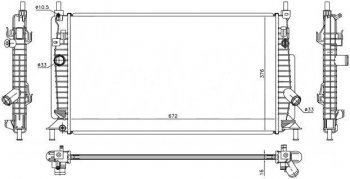 Радиатор двигателя (пластинчатый, 1,6M/2,0/2,3, МКПП/АКПП) SAT Mazda 3/Axela BL дорестайлинг седан (2009-2011)