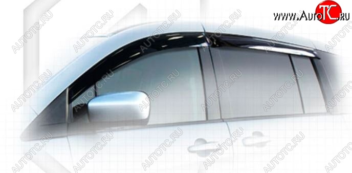 2 299 р. Дефлектора окон CA-Plastiс Mazda 5 (2010-2015) (Classic полупрозрачный, Без хром.молдинга)  с доставкой в г. Кемерово
