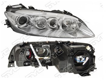 Правая фара (электрокорректор, Евросвет) TYC Mazda 6 GG седан рестайлинг (2005-2008)