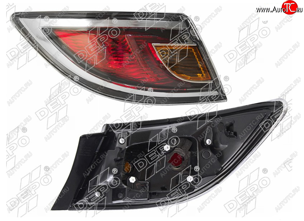 9 599 р. Левый фонарь задний DEPO Mazda 6 GH рестайлинг лифтбэк (2010-2012)  с доставкой в г. Кемерово