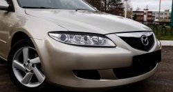 799 р. Реснички RA на фары Mazda 6 GG, GY универсал дорестайлинг (2002-2005) (Неокрашенные)  с доставкой в г. Кемерово. Увеличить фотографию 2