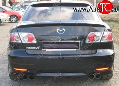 4 449 р. Лип спойлер Сабля Mazda 6 GG седан дорестайлинг (2002-2005) (Неокрашенный)  с доставкой в г. Кемерово