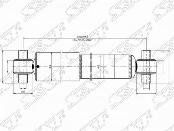 Амортизатор задний SAT Mazda Atenza GG седан дорестайлинг (2002-2005)