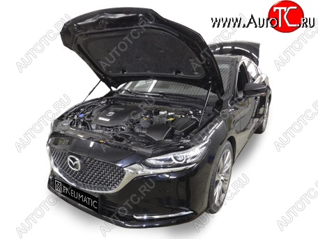 4 599 р. Упоры капота Pomogator Mazda 6 GJ 2-ой рестайлинг седан (2018-2025)  с доставкой в г. Кемерово