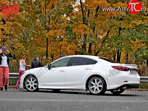 11 399 р. Пороги накладки SkyActivSport  Mazda 6  GJ (2012-2018) дорестайлинг седан, 1-ый рестайлинг седан (Неокрашенные)  с доставкой в г. Кемерово