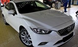 1 299 р. Реснички на фары Sport V2 Mazda 6 GJ дорестайлинг седан (2012-2015) (Неокрашенные)  с доставкой в г. Кемерово. Увеличить фотографию 2