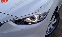 1 299 р. Реснички на фары Sport V2  Mazda 6  GJ (2012-2015) дорестайлинг седан (Неокрашенные)  с доставкой в г. Кемерово. Увеличить фотографию 3