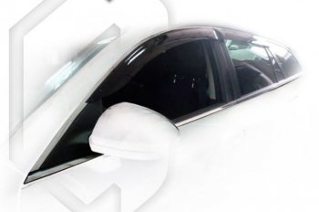 Дефлектор капота CA-Plastiс Mazda 6 GH дорестайлинг универсал (2007-2010) (Classic полупрозрачный, Без хром.молдинга)