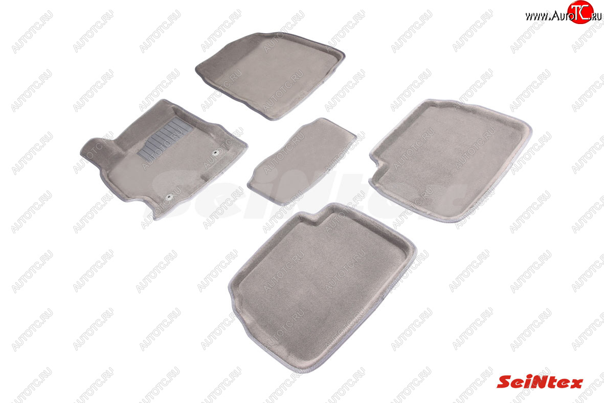 7 049 р. Текстильные коврики в салон SEINTEX 3D  Mazda 6  GH (2007-2012) дорестайлинг лифтбэк, дорестайлинг седан, дорестайлинг универсал, рестайлинг лифтбэк, рестайлинг седан, рестайлинг универсал (серые)  с доставкой в г. Кемерово