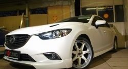 47 899 р. Капот пластиковый (с прорезаными жабрами) SkyActivSport MV-Tuning  Mazda 6  GJ (2012-2025) дорестайлинг седан, дорестайлинг универсал, 1 рестайлинг универсал, 1-ый рестайлинг седан, 2-ой рестайлинг седан, 2-ой рестайлинг универсал (Неокрашенный)  с доставкой в г. Кемерово. Увеличить фотографию 7