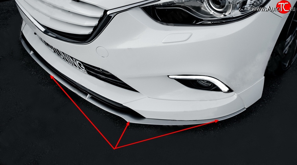 9 449 р. Сплиттер на передний бампер SkyAcyivSport  Mazda 6  GJ (2012-2015) дорестайлинг седан (Неокрашенная)  с доставкой в г. Кемерово