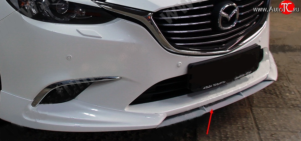 4 199 р. Спойлер переднего бампера SkyActivSport  Mazda 6  GJ (2015-2018) 1-ый рестайлинг седан (Неокрашенная)  с доставкой в г. Кемерово