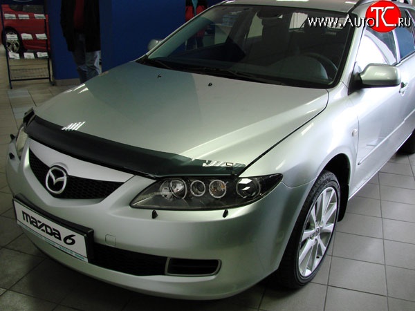 2 499 р. Дефлектор капота NovLine Mazda 6 GH дорестайлинг лифтбэк (2007-2010)  с доставкой в г. Кемерово