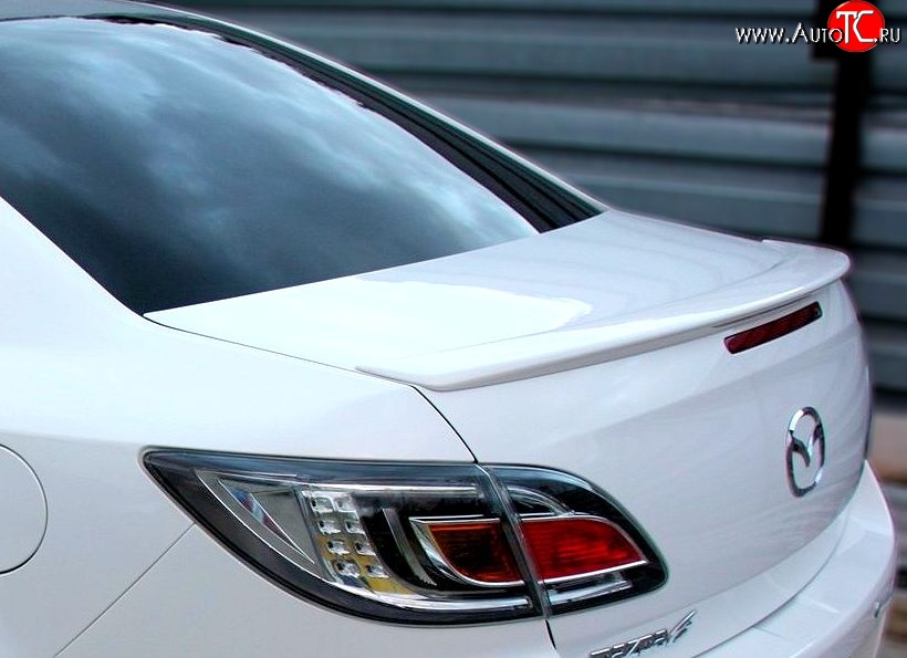 3 499 р. Лип спойлер Drive Mazda 6 GH дорестайлинг седан (2007-2010) (Неокрашенный)  с доставкой в г. Кемерово