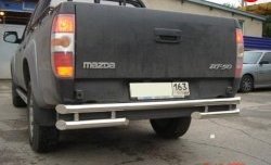 Двойная защита заднего бампера d63.5 мм Металл Дизайн Mazda BT-50 (2006-2011) (полированная нержавейка)