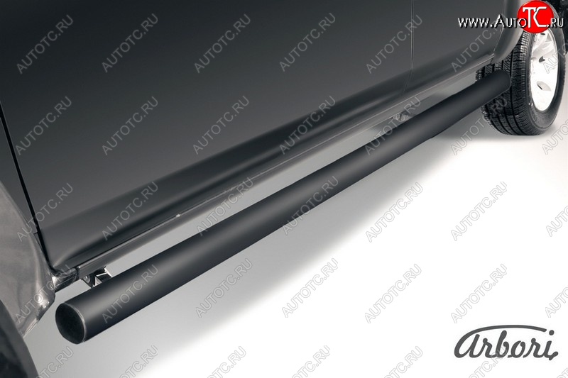 7 469 р. Защита штатных порогов Arbori (черная, d76 mm). Mazda BT-50 (2006-2011)  с доставкой в г. Кемерово