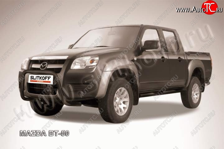 15 849 р. Кенгурятник d57 низкий мини  Mazda BT-50 (2006-2011) (Цвет: серебристый)  с доставкой в г. Кемерово